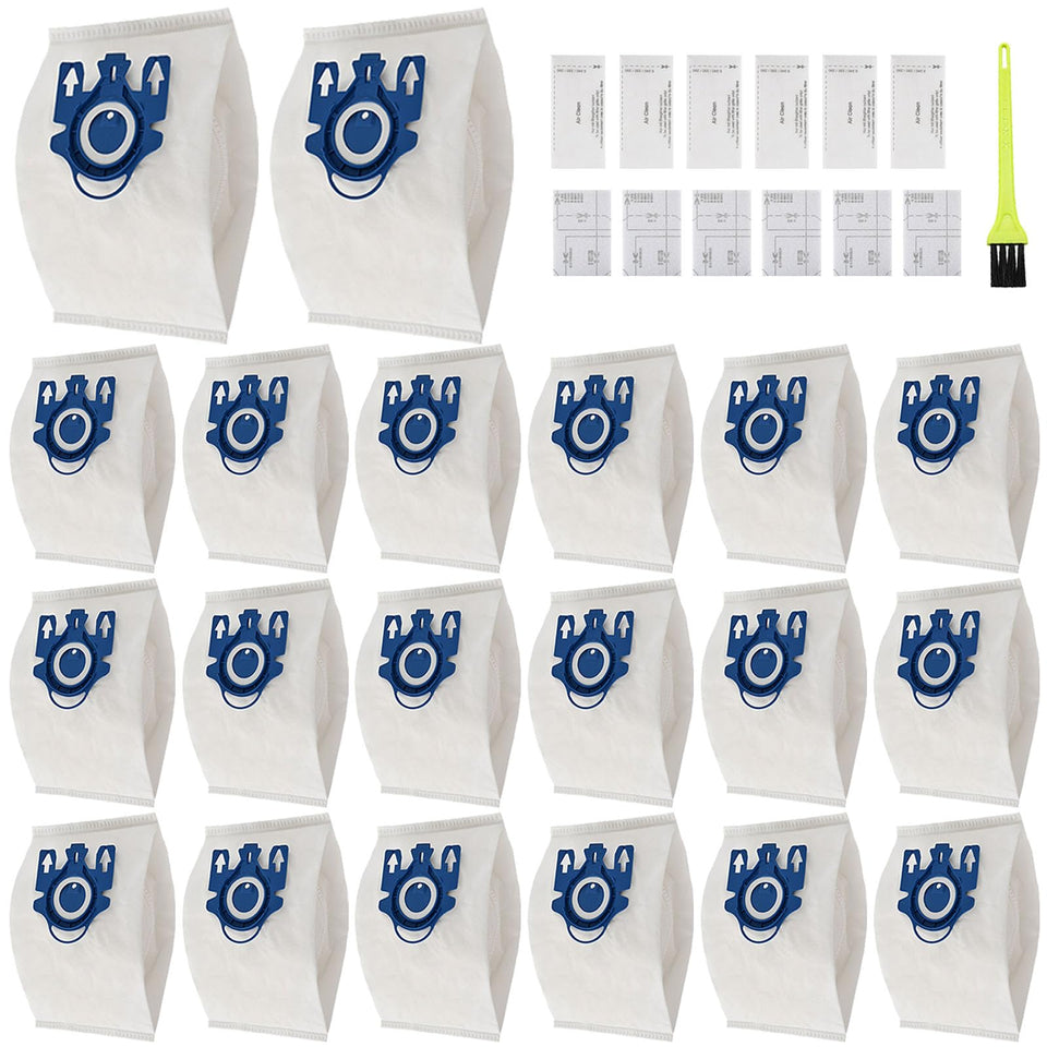 Tivcroxs 20-pack dust bags for Miele-compatible, enhances filtration and easy replacement.