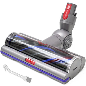 Tivcroxs high torque brush head on Dyson V7, front view, deep carpet cleaning.