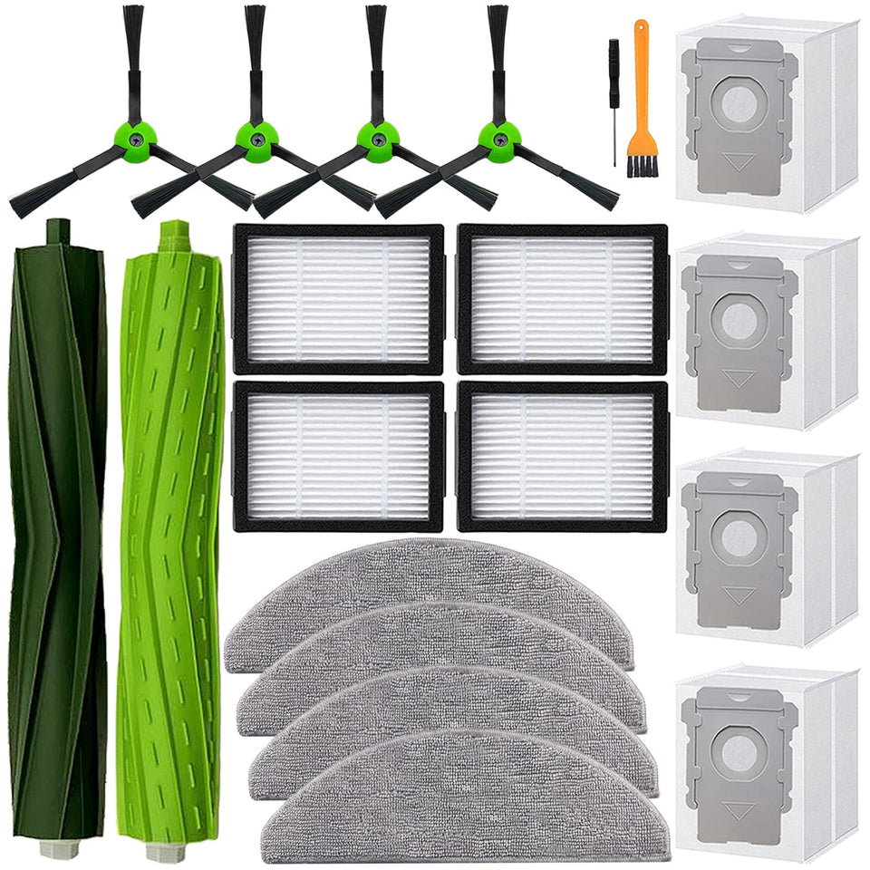 Tivcroxs Roomba Combo replacement kit with multi-surface brushes for thorough cleaning.