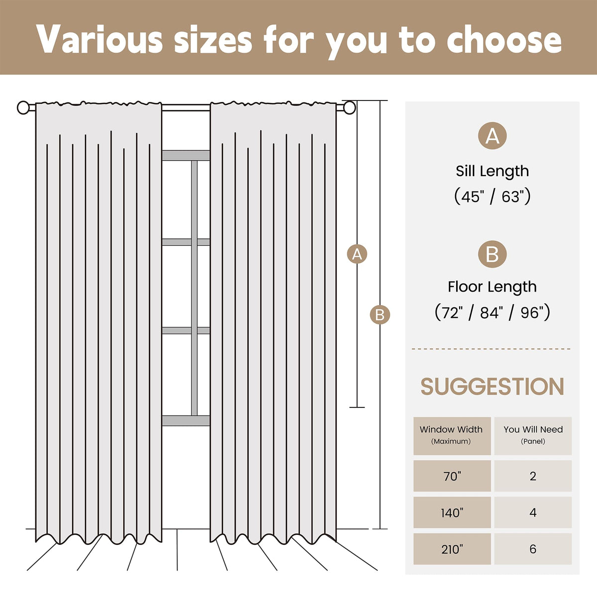 TIVNICO ready-made curtains for quick installation