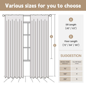 TIVNICO ready-made curtains for quick installation