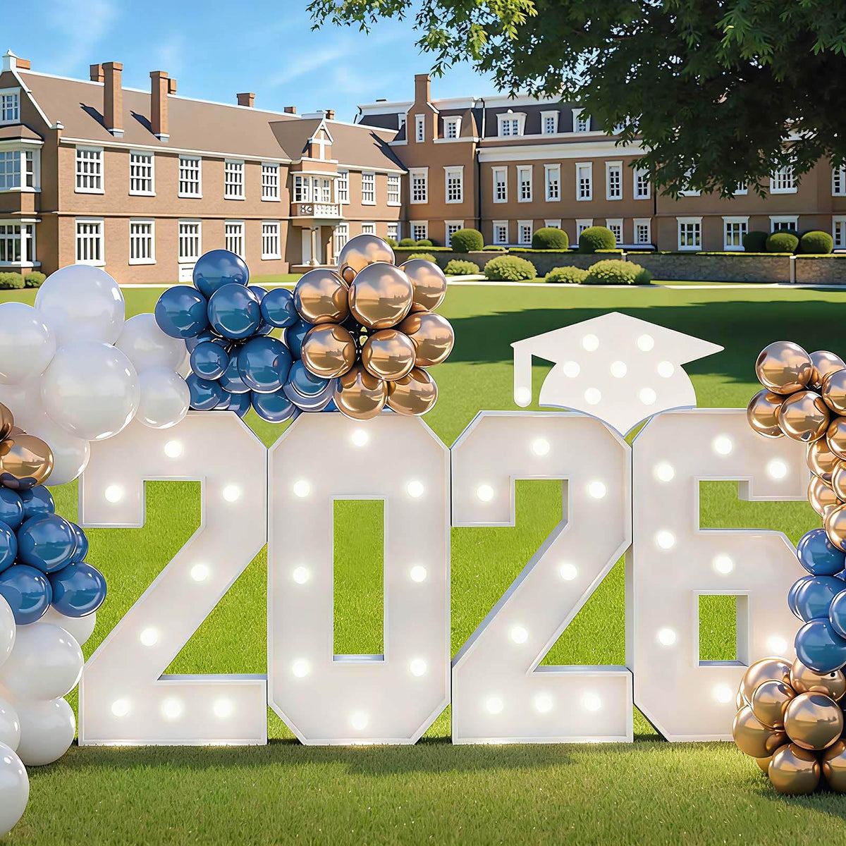 Tixiquns graduation decor elevates event photos and stage design