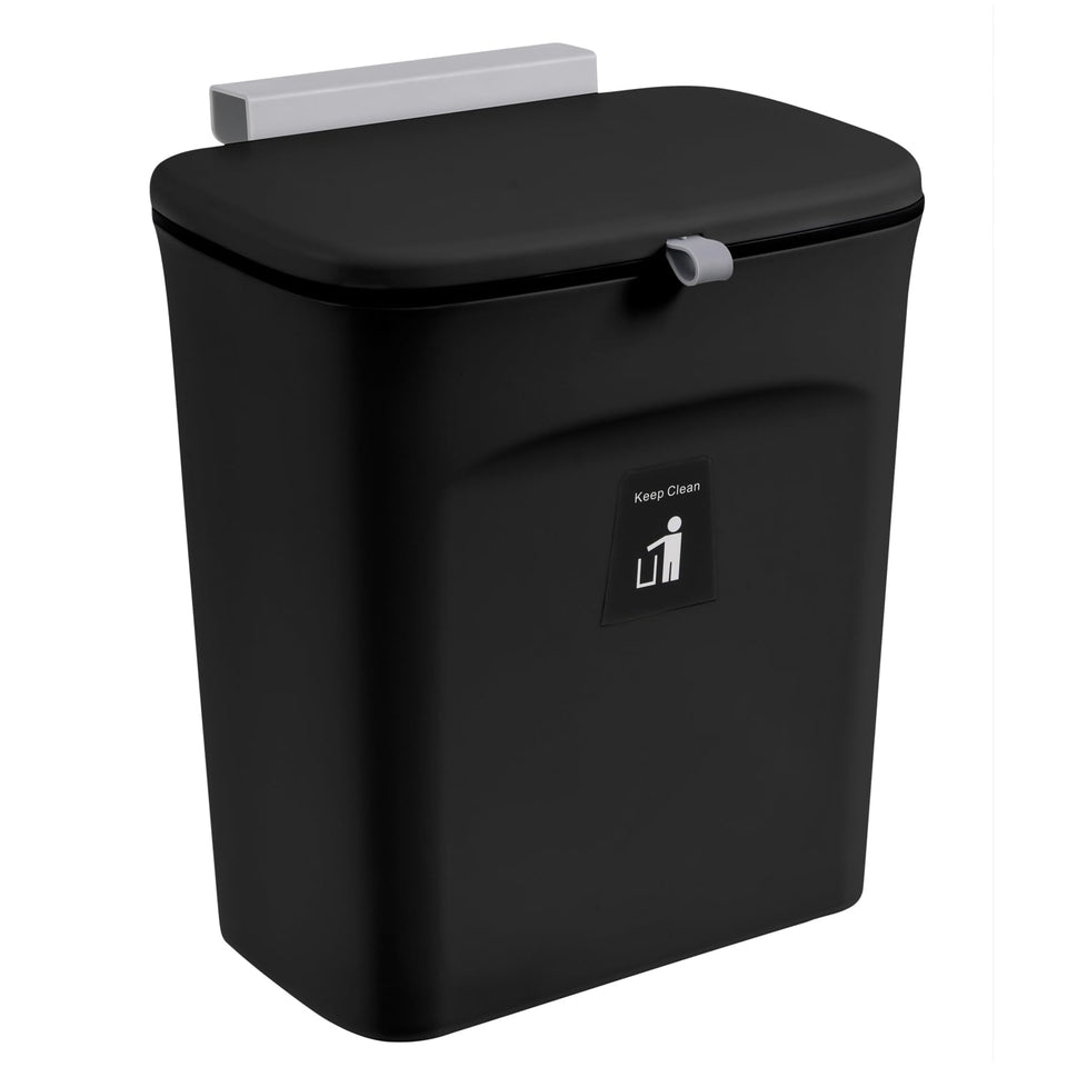 Tiyafuro compost bin top view on countertop with compact 2.4 gallon capacity