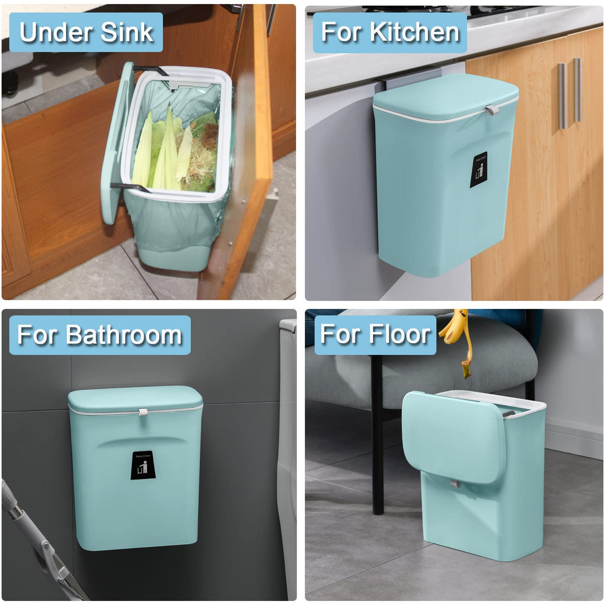 Tiyafuro kitchen-bin-easy-clean-no-crevices highlights simple maintenance and hygiene