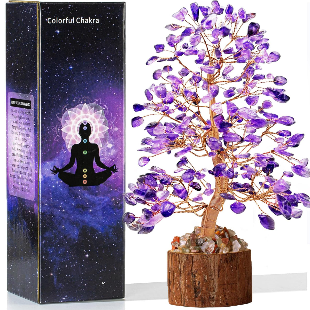 Tizzomx amethyst crystal tree leaves for balanced energy and elegant decor.