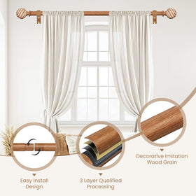 TKZTKZ rustic oak finish complements living room and bedroom decor.