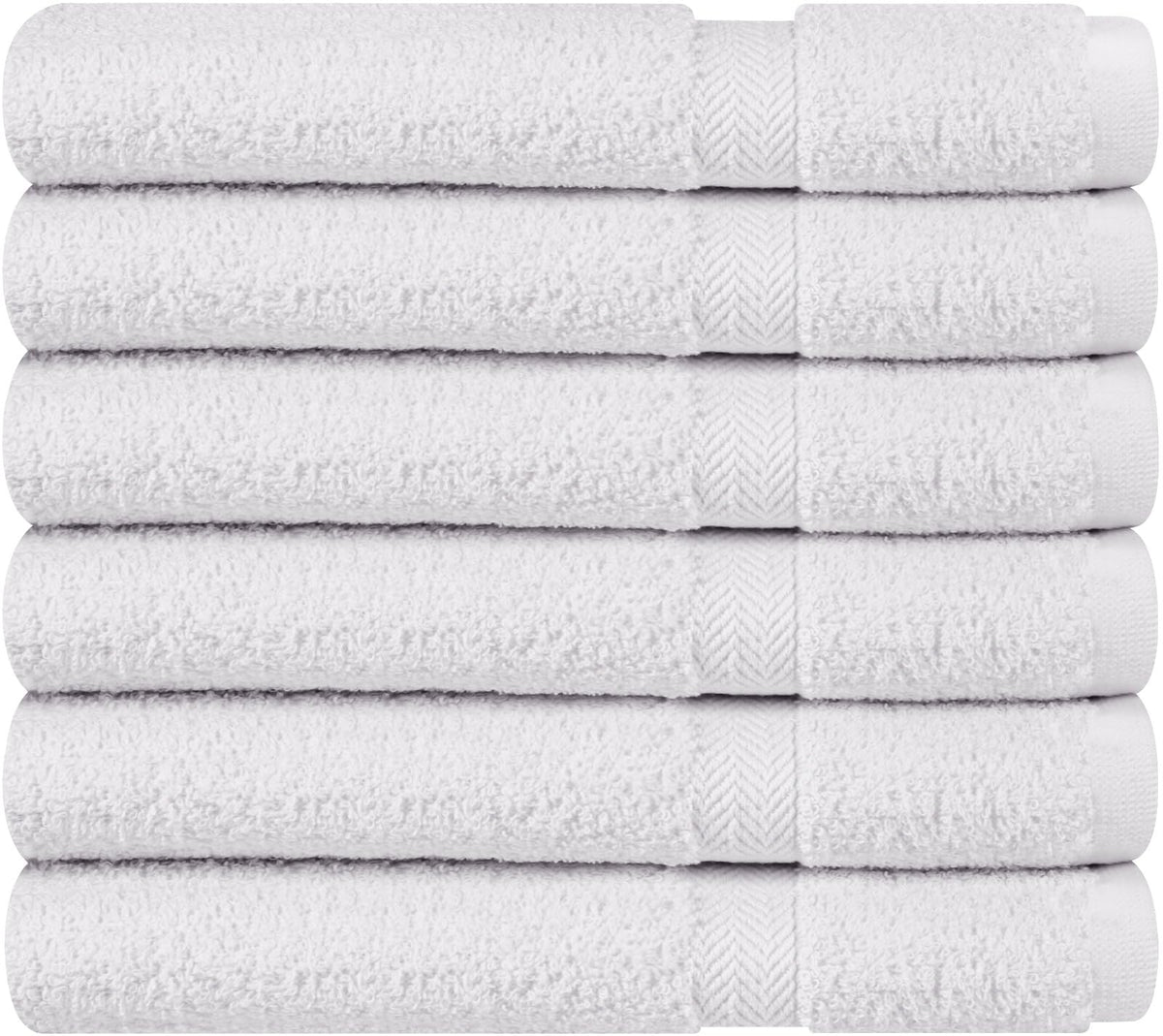 T&L 6-piece towel set, 27x54 inches, white and versatile for home