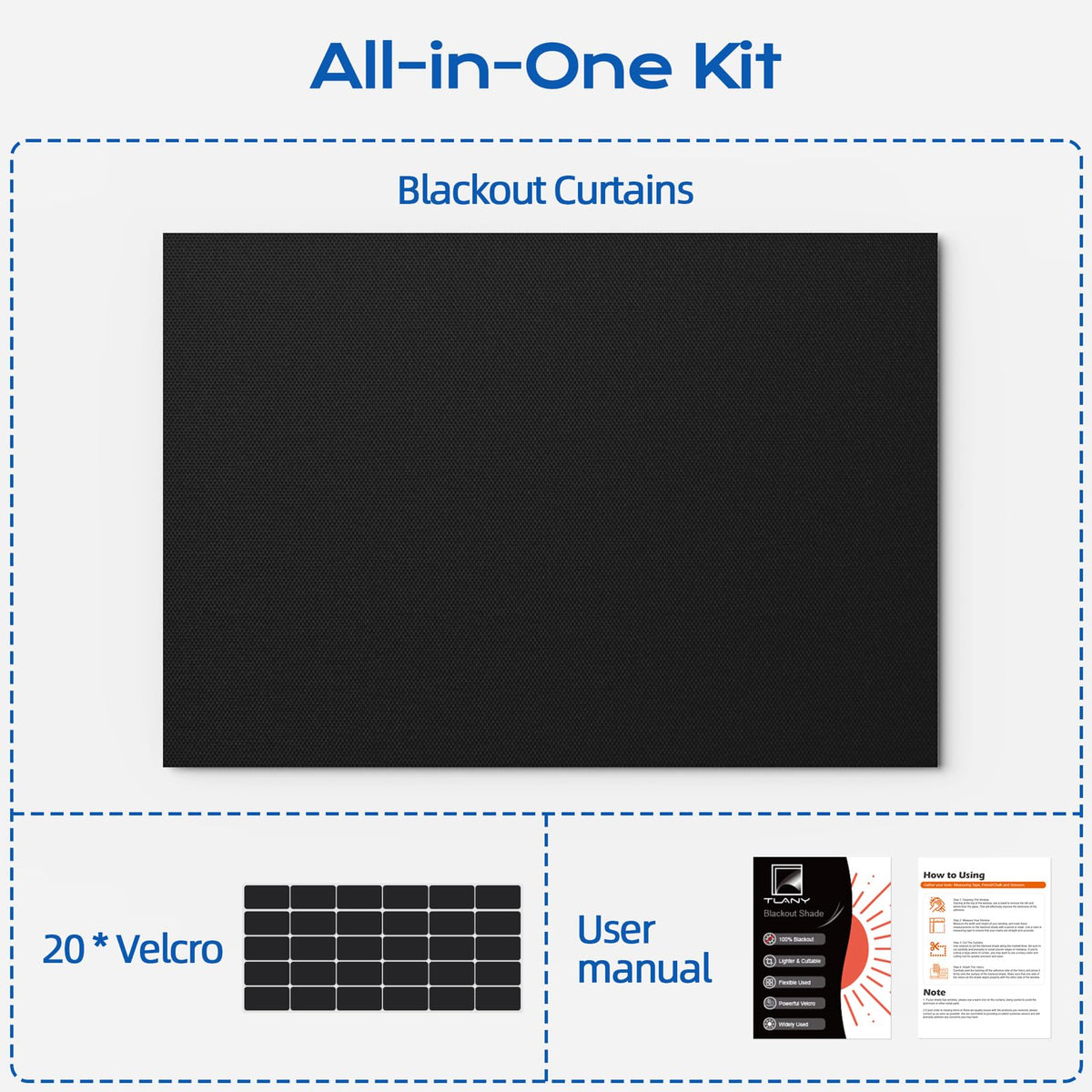 Tlany easy-installation blackout solution uses adhesive hooks to avoid drilling