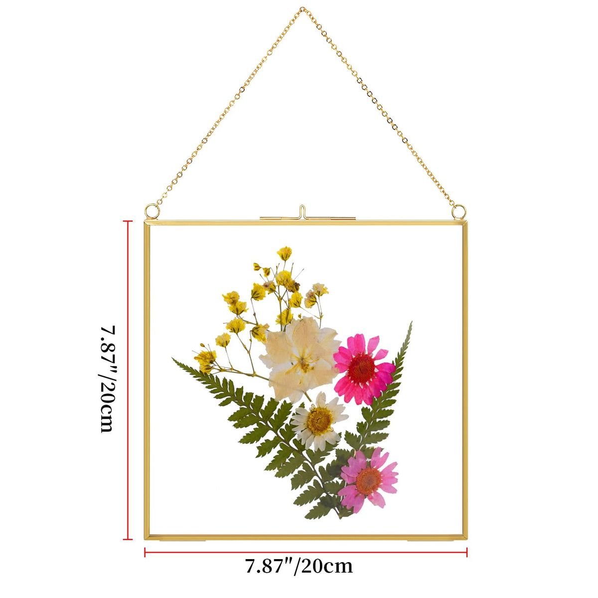 TLBTEK brass frame back view with double glass for two-sided display