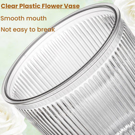 Tlence decorative clear vase with wide opening for easy arrangements