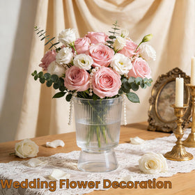 Tlence large opening vase showcasing tall stems and blooms