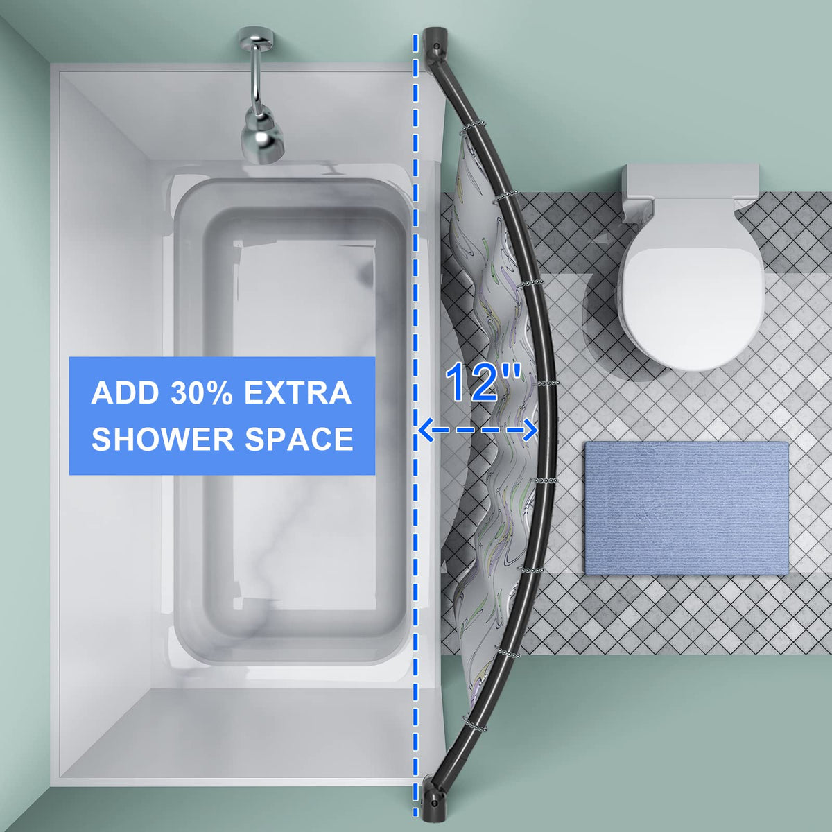 Tlooe curved rod easy-installation supports quick upgrades in busy households.
