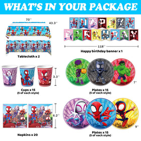 TLTSDWQ banner and tablecloth with Spider theme for an eye-catching backdrop.
