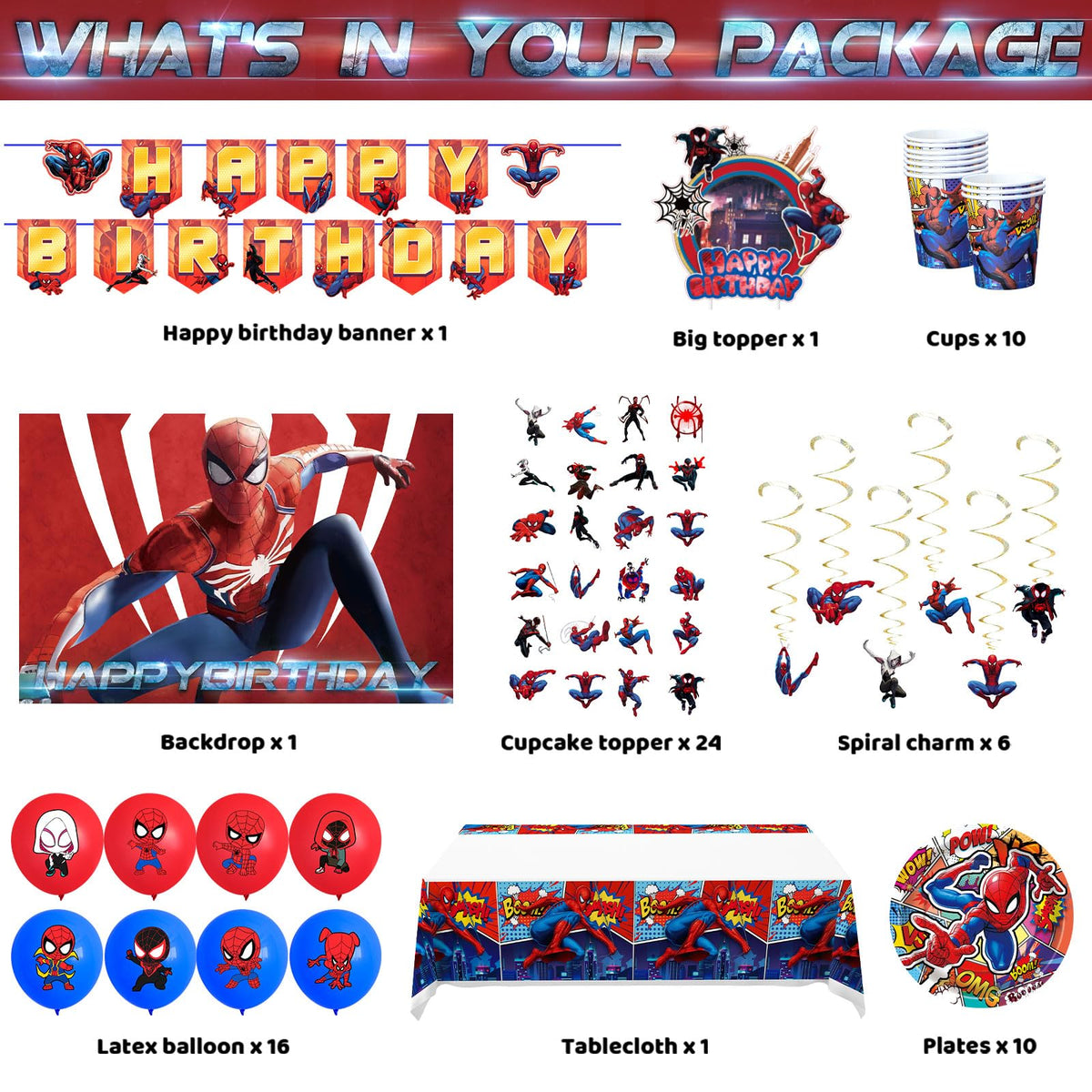 TLTSDWQ spider-themed backdrop creates immersive party scene and photos
