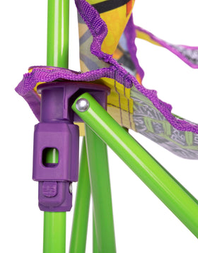 TMNT chair shown open with click-lock, sturdy setup for kids