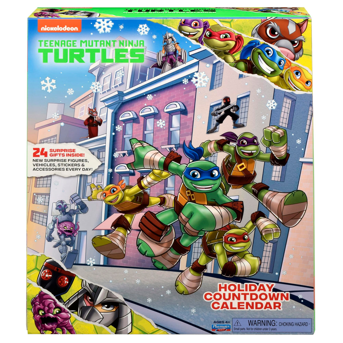 Includes two TMNT stickers to decorate displays.