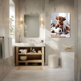 Tmvosn cozy cow wall art trio complements bedrooms and hallways.