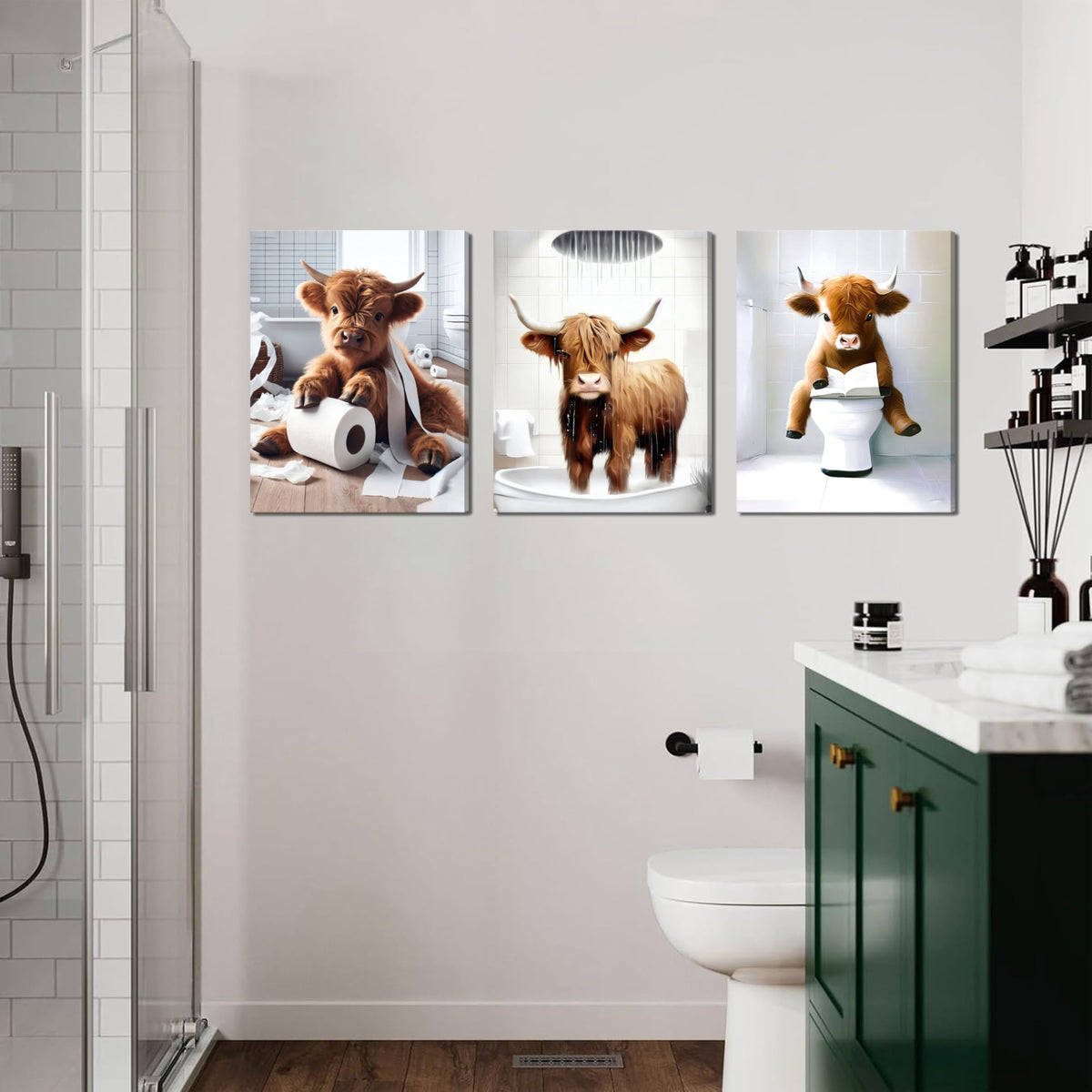 Tmvosn farmhouse cow wall art prints brighten spaces with cozy country appeal.
