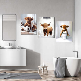 Tmvosn rustic cow posters bring countryside warmth to any room.