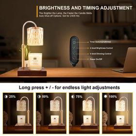 TOACSUCP candle warmer lamp uses three bulbs for even heat distribution.