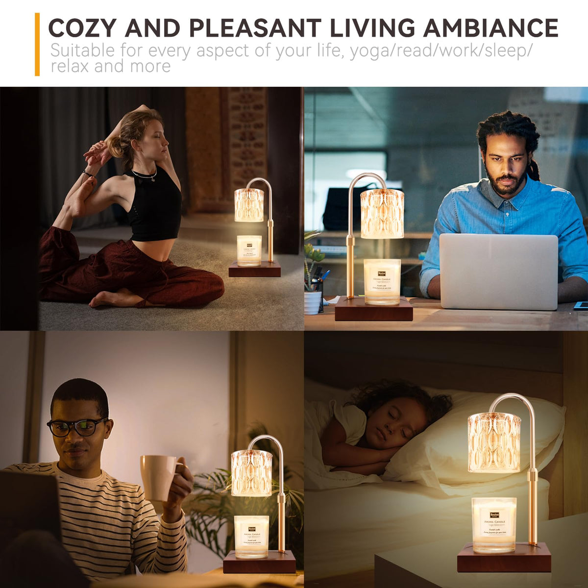 TOACSUCP candle warmer lamp timer function for automatic shutoff flexibility.