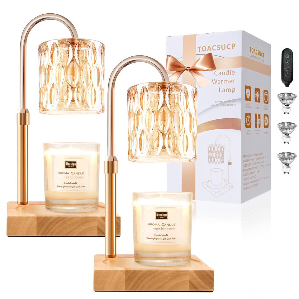 TOACSUCP candle warmer lamp with 3 bulbs for even fragrance diffusion.