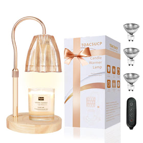 TOACSUCP candle warmer lamp with 3 bulbs melts wax for flameless fragrance