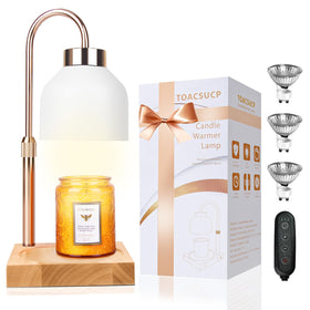 TOACSUCP candle warmer lamp full setup demonstrates flame-free fragrance enjoyment.