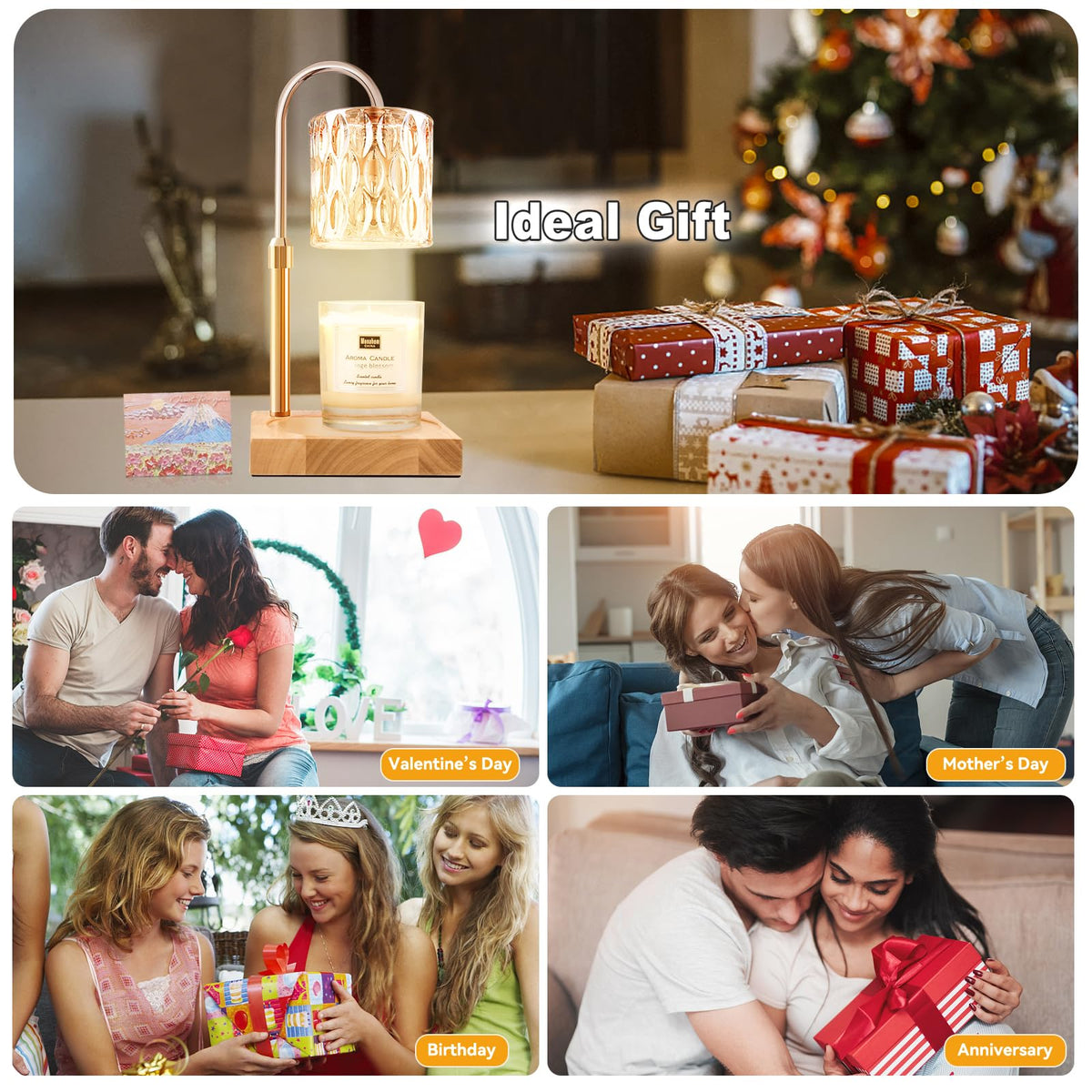 TOACSUCP candle warmer lamp gift box with ribbon is ready to give.