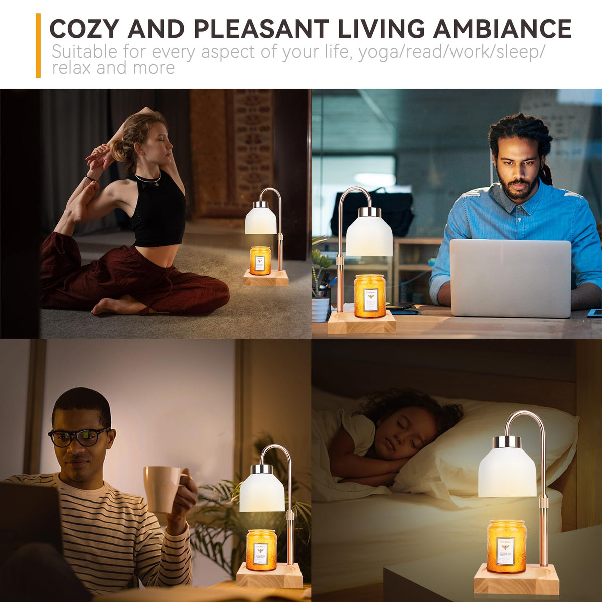 TOACSUCP candle warmer lamp shade design presents modern decor appeal.