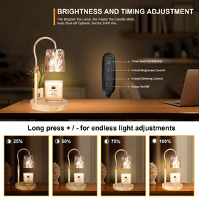 TOACSUCP candle warmer shows timer options for safe auto-off use