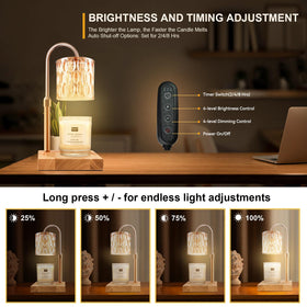 TOACSUCP candle warmer lamp timer settings offer safe auto-off.
