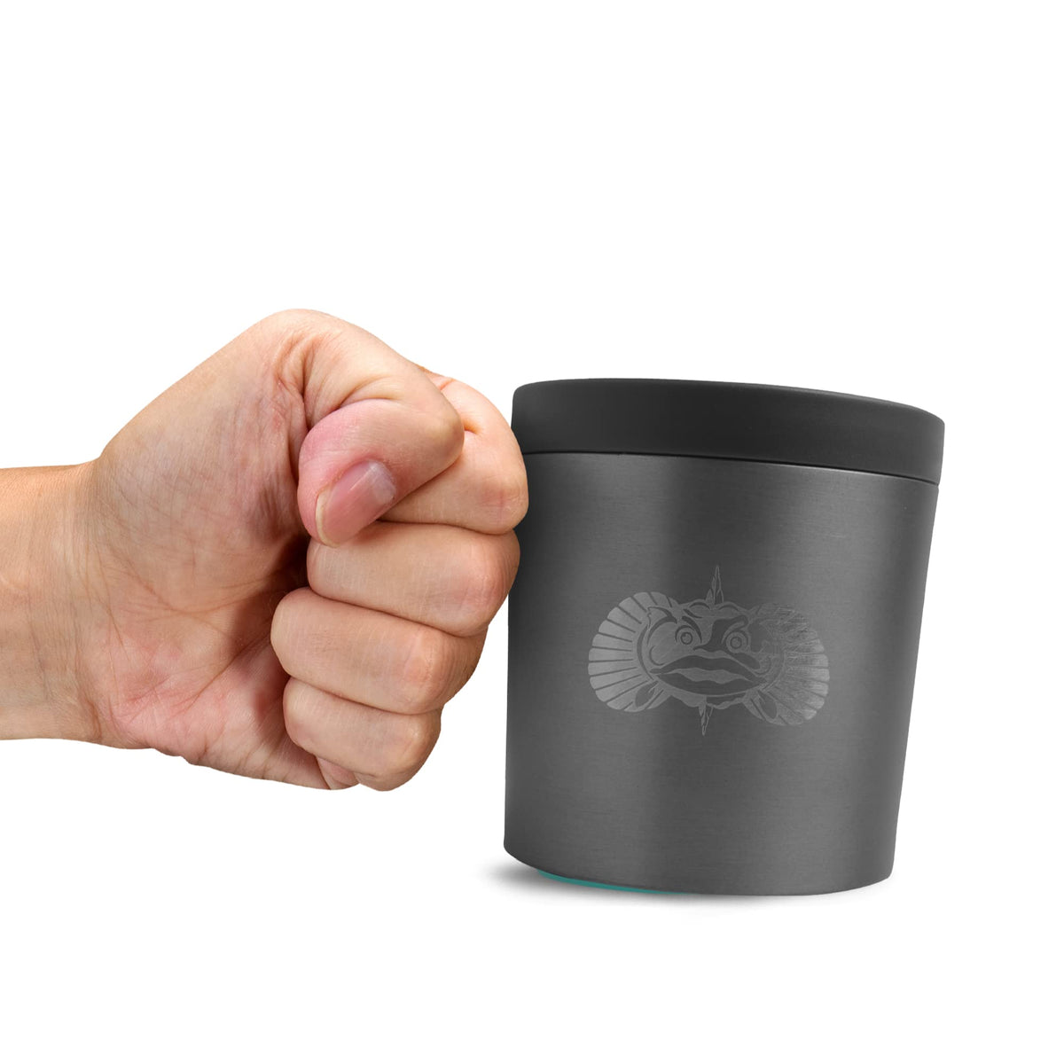 Toadfish Anchor non-tipping cup holder on boat deck keeps your tumbler steady