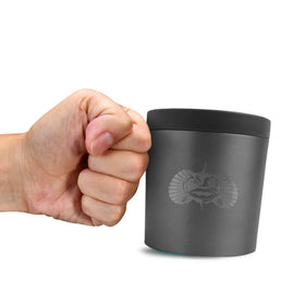 Toadfish Anchor non-tipping cup holder on boat deck keeps your tumbler steady