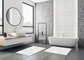 TOALLA hotel-quality bath mat with soft feel for post-shower comfort
