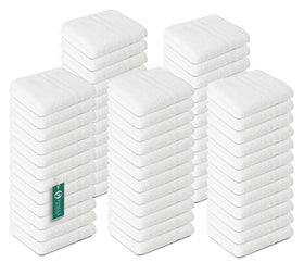 TOALLA 60-pack washcloths show soft, absorbent texture for face and body use
