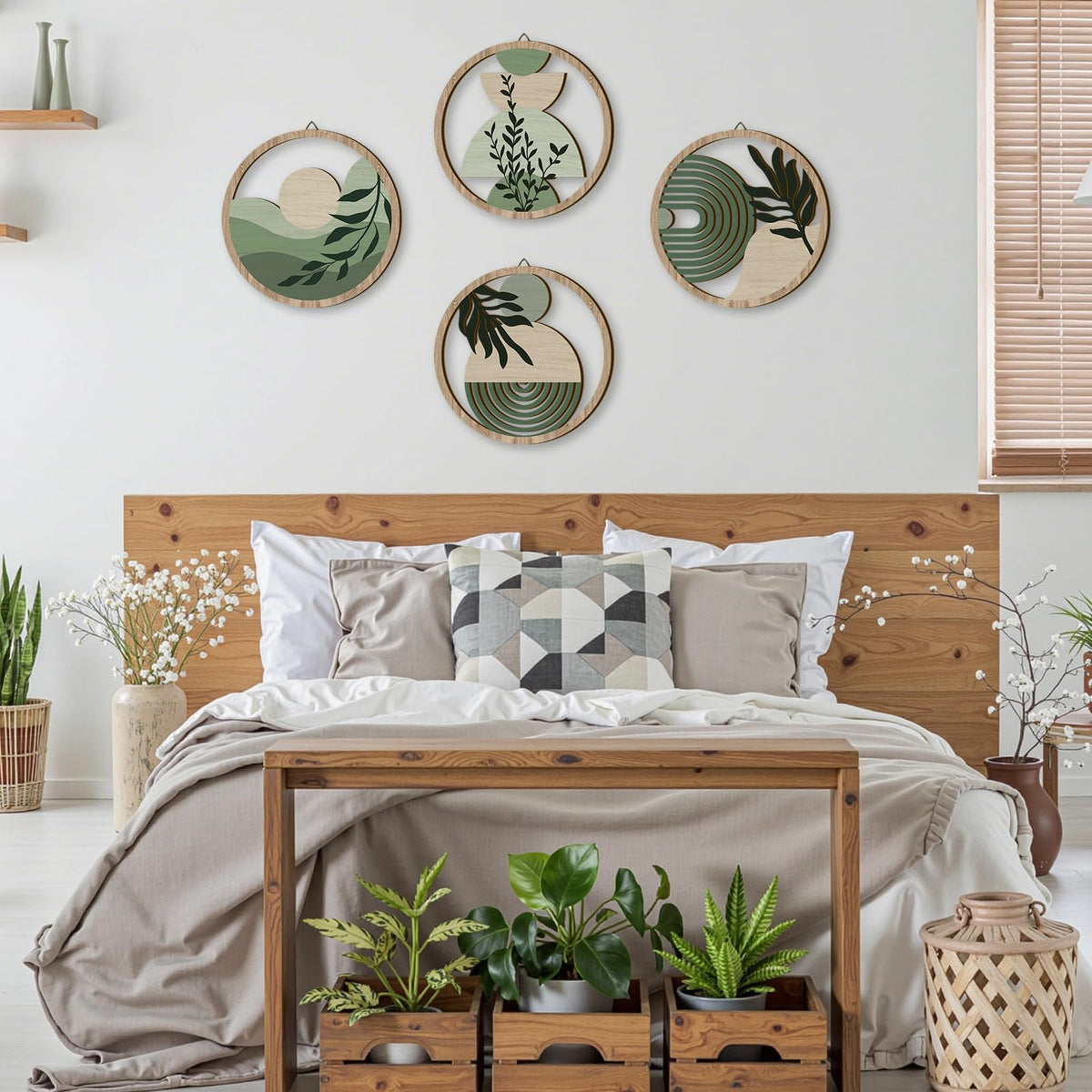 TOARTi bedroom living-room decor wooden art set elevates neutral interiors.
