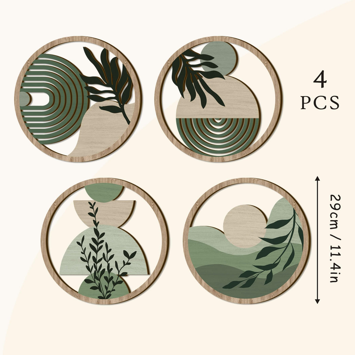 TOARTi greenery wall art sign forest leaves suits cozy balcony spaces.