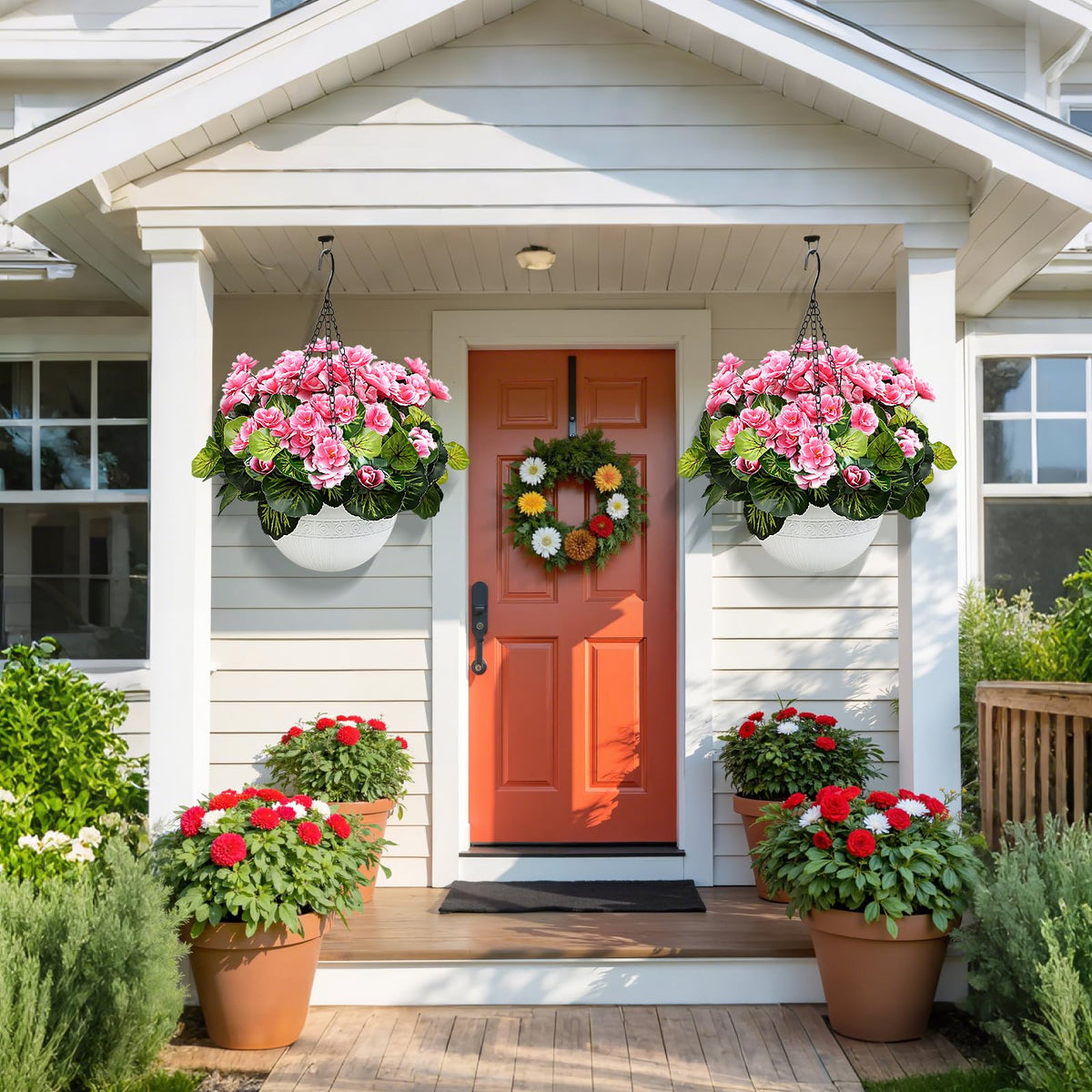 Tobilu pre-assembled hanging baskets simplify setup right away.