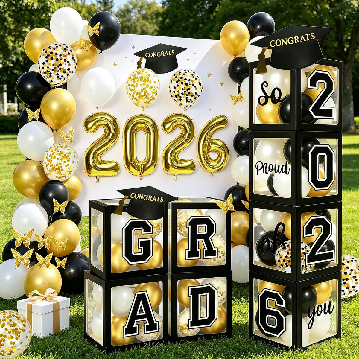 TOCGAID gold butterflies add shimmering ambiance to party decor.