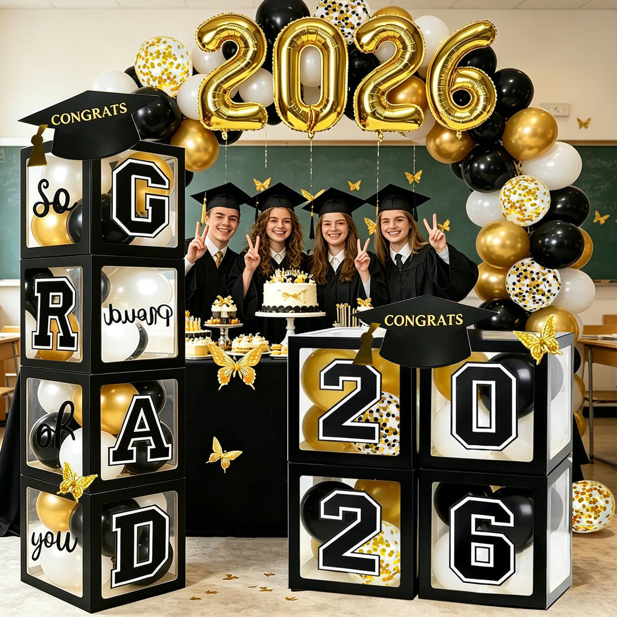 TOCGAID graduation hats complete the celebratory scene.