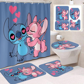 TOCKFIT Stitch 002 shower curtain adds bold HD pattern for vibrant bathroom style.