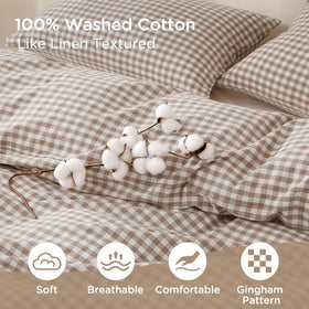 TOCOMOA eight corner ties help keep the duvet in place
