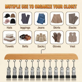 Tocualvoss space-saving hanging closet organizer 2-pack maximizes wardrobe capacity.