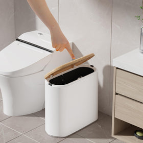 TODAYGO 10L trash can with odor-proof top keeps living areas fresher.
