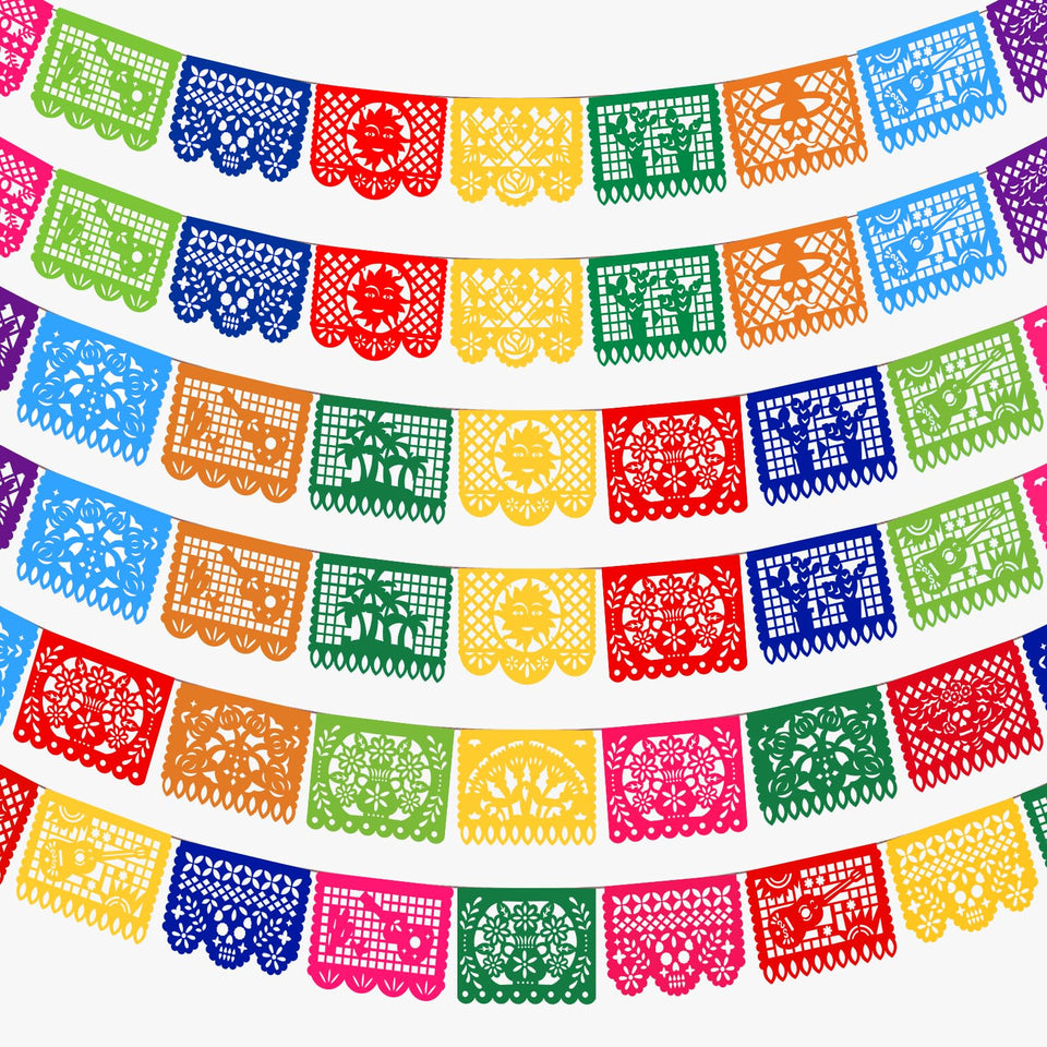 TOEKSIX 6-pack mega banner set ready for easy assembly at large celebrations.