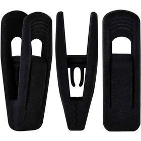 TOFIIGREM black velvet hanger clips closeup showing secure grip for garments
