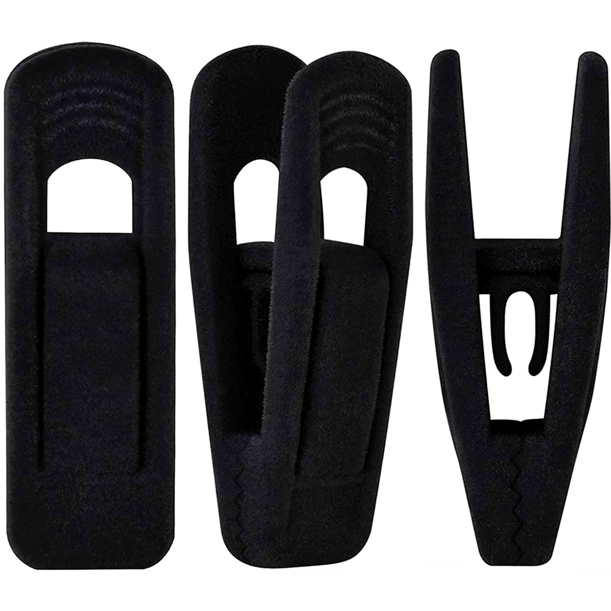 TOFIIGREM black velvet hanger clips securely grip garments with non-slip strength.