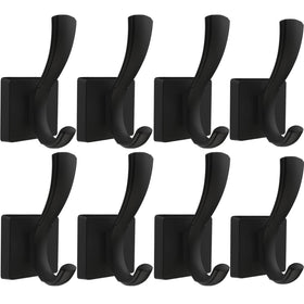 TOFIIGREM black wall hook coat hook 8-pack for organized entryway storage