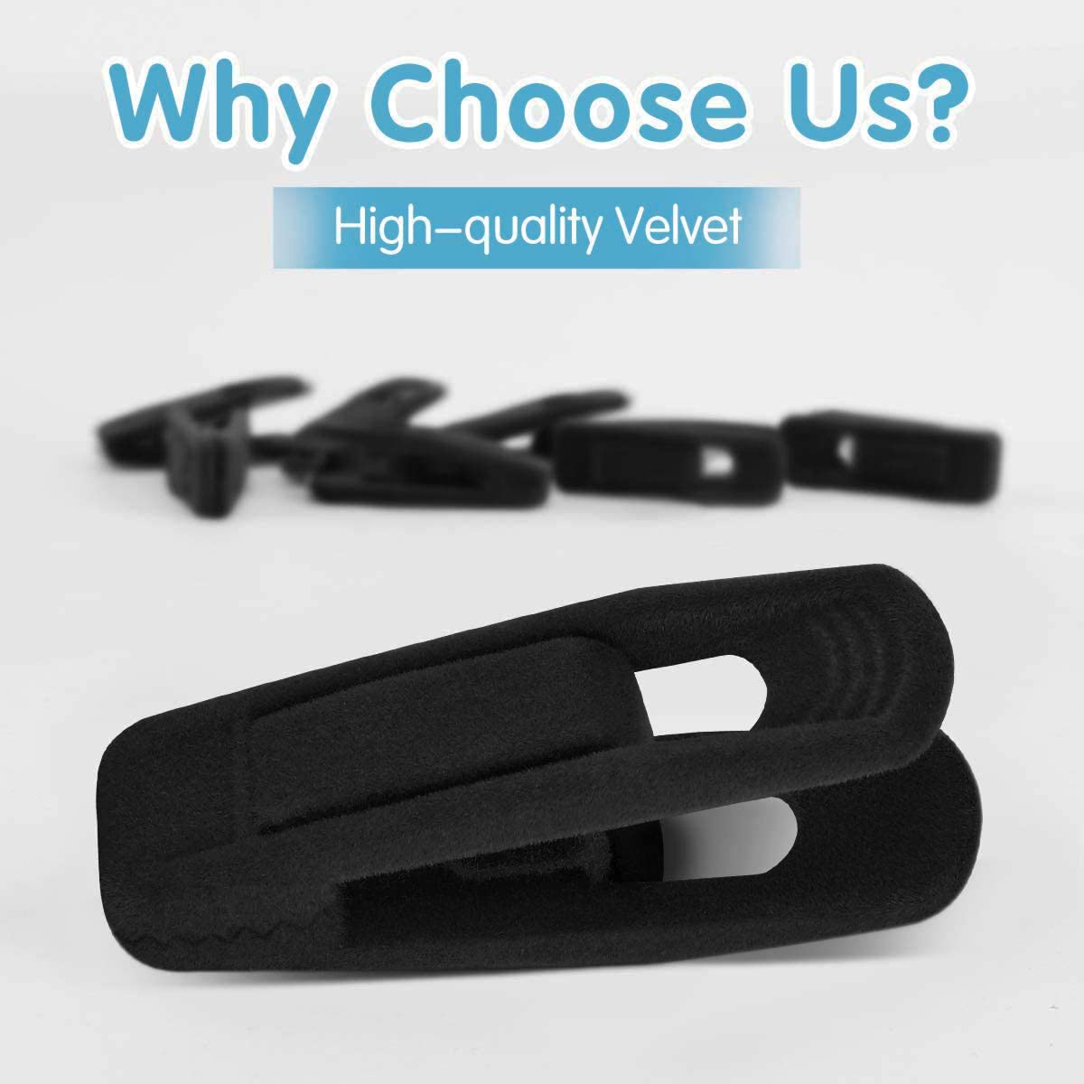 TOFIIGREM clips in use on skirts and pants for crease-free storage.